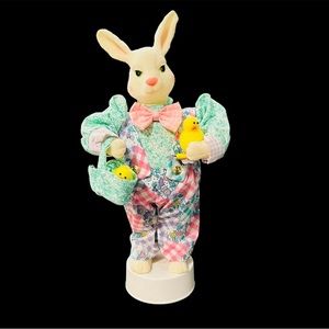 Vintage DAN DEE Musical Animated Easter Bunny Anthromorphic Boy Rabbit 17" Tall